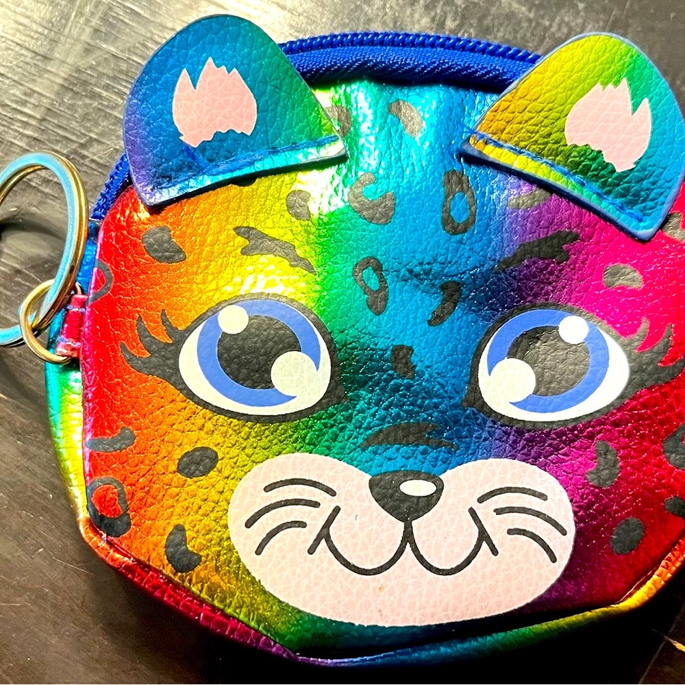Rainbow Lisa, Frank leopard coin purse with key ring.